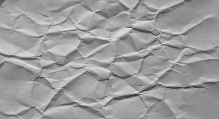 Leinwandbilder - Detailed close up of highly creased and wrinkled white paper texture
