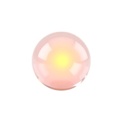 Fototapete - Glass Sphere Glows Beautifully, Showing Purity. A Clear Orb Radiates Light. Simple Elegance Shown, Isolated On White. A Gentle Glow Emitting, It Inspires Peace.