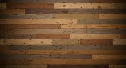 Leinwandbilder - Rustic wooden planks background showing natural wood grain texture pattern