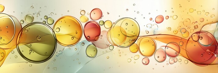 Fototapete - Colorful Abstract Background With Oil Drops Creating a Vibrant Visual Effect for Modern Design Projects
