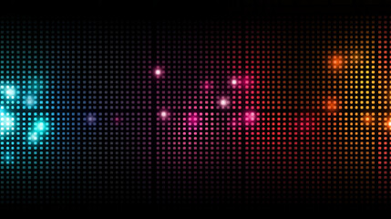 Poster - Colorful mosaic background shining with bright squares and glowing dots