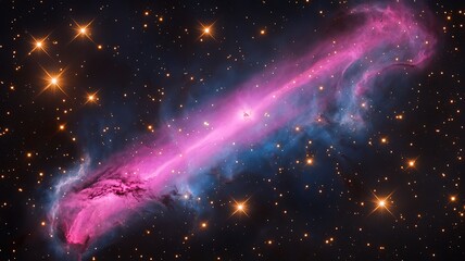 celestial nebula vibrant cosmic clouds swirling