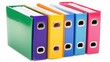 © Bullan - Colorful Binders on a White Background
