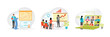© berkah design - Student Uses Digital Podium. Synchronized Access. Professional Video Conference Meeting.