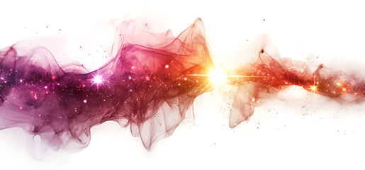 Wall Mural - abstract galaxy space design with nebula and shining stars isolated on white background