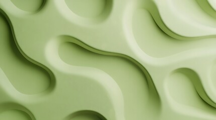 Wall Mural - Abstract Green Wavy Texture.