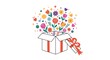 © Isaque Taylor - 2D Gift Box Opening with Flowers and Hearts Flying Out
