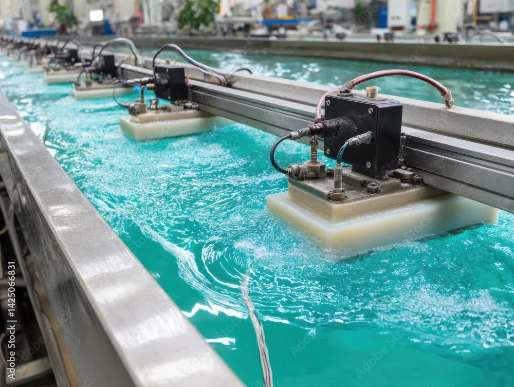 Detail einer gleichmäßigen galvanischen Beschichtung