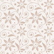 © Julia - Beige seamless floral pattern with swirling vines and polka dots, perfect for fabric, wallpaper, or textile design
