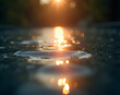 © Gustav - Ethereal Glow, Light Beam Dancing on Water Surface with Enchanting Reflections and Softly Blurred Edges, Evoking Serenity and Natural Beauty in Aquatic Ambience