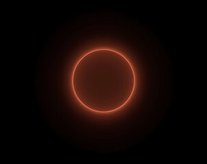 Wall Mural - mystical glowing circle illuminating the infinite depth, creating a futuristic and modern aesthetic,