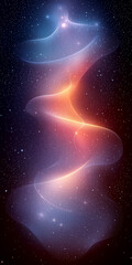 Wall Mural -  Ethereal Cosmic Nebula with Glowing Starfield Background