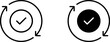 © Kavindu - Auto update complete, sync check symbol icon vector design