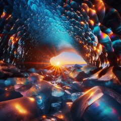 Wall Mural - Ice Caves the rainbow