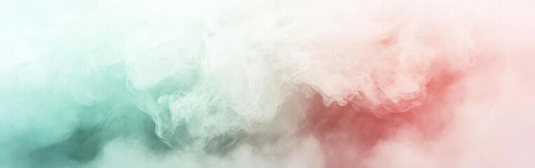 Fototapete - Soft pastel pink and mint haze gently blending into a calming abstract design