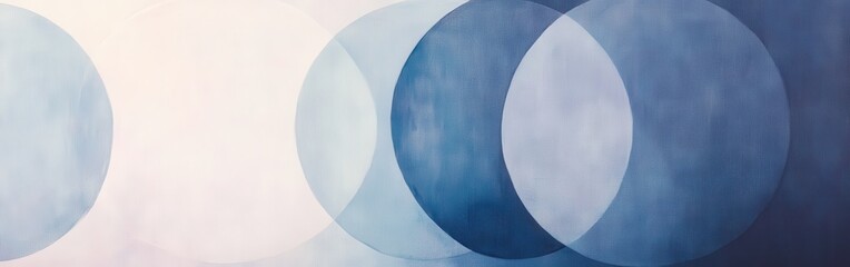 Leinwandbilder - Elegant Pastel Blue Pencil Strokes Backdrop with Circular Overlays for Subtle and Modern Design