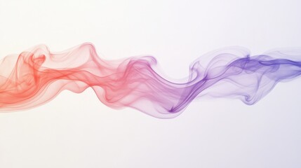 Leinwandbilder - Abstract muted coral and lavender pencil strokes on white background, creating a dreamy, flowing, and ethereal design.