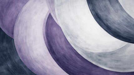 Poster - Abstract circular pencil strokes forms in pastel hues creating depth and texture, with intertwined shapes