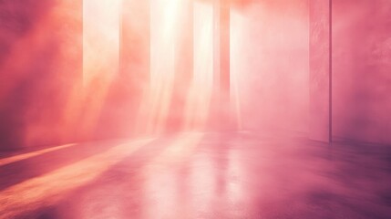Poster - Ethereal Pink and Peach Ambience with Soft Light and Subtle Textures for Dreamy Backgrounds