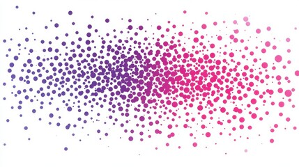 Leinwandbilder - Halftone Gradient Blending Vibrant Pink and Purple Transitions on a White Background