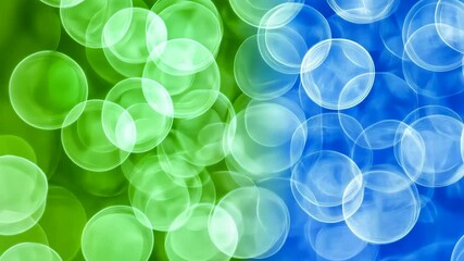 Fototapete - Abstract bokeh background, split green and blue.