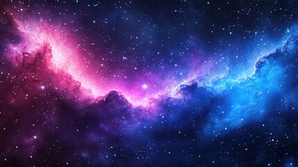 Wall Mural - A glowing and rich blue-to-purple gradient shining softly on a dark background