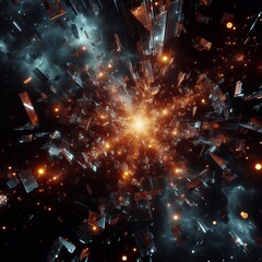 hovering abstract drifting in space