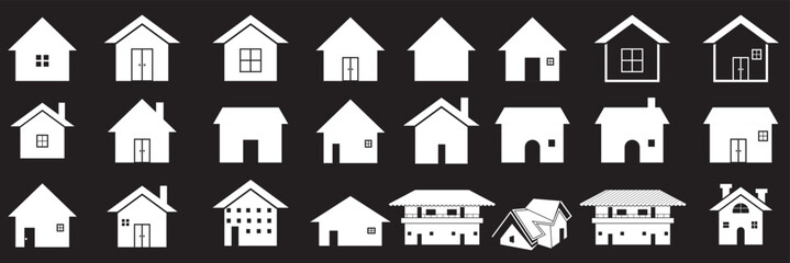 House icon set. Home icon vector, Real estate house icon. vector illustration