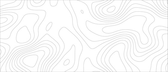 Poster - Abstract Topographic map background geographic line. Minimalist, monochrome topographic contour map design with thin, organic, flowing elevation lines. Data visualization, and geographic design