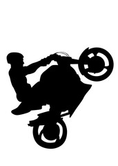 Fototapete - Old big bike and people white background