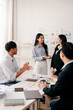 © Dino - Business handshake concept. Illustration of business people working together. Successful deal after a good meeting. Brainstorming of young modern group. Team meeting to achieve goal. Business people a