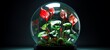 © Tom - Mini world of anthurium in round magic protector, ai generative