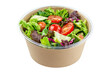 © Pavel - Colorful mixed salad packed in eco friendly cardboard bowl displayed clearly on white background surface
