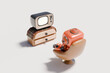 © Westend61 - 3D rendering of a robot watching a retro television in a vintage armchair