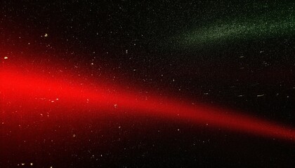 Wall Mural - cosmic red light beam texture with starry particles on black background for web design, branding, di