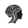© MdBadal - ai brain vector silhouette clip art logo collection