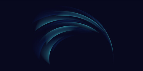 Blue abstract gradient shapes background. Vector illustration