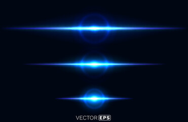 Wall Mural - laser light beam on black background. vector illustration