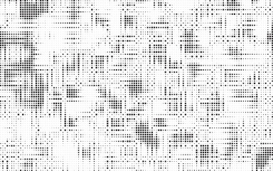 Poster - Abstract grunge halftone background. Retro comic grain pixel texture. Dots cartoon wallpaper. Pop art fading wavy gradient pattern. Vector vanishing gritty backdrop.