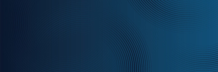 Wall Mural - abstract circle lines on dark blue background. design.