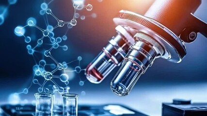 Wall Mural - ai-powered drug discovery, futuristic lab setups, molecular modeling, rapid innovation.