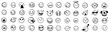 © Alina Nikitaeva - Smile doodle faces in hand drawn vector doodle sketchy style. Happy, sad, crying emotional scribbles, icon comic elements for business design.