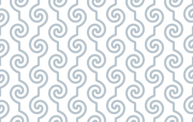 Fototapete - The geometric pattern with wavy lines. Seamless vector background. White and gray texture. Simple lattice graphic design