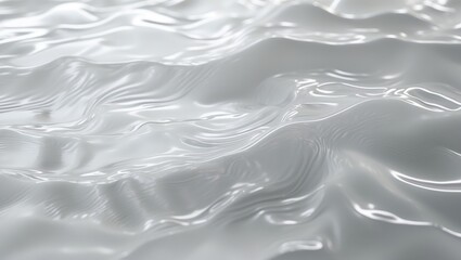 Wall Mural - clear white wave abstract background with natural rippled water texture