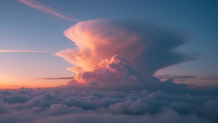 Aufkleber - Sunrise clouds glowing with vibrant light