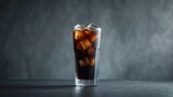 Refreshing iced americano coffee served in a tall glass