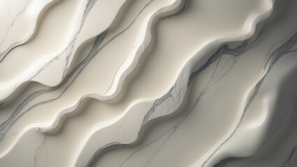 Aufkleber - Creative Patterned Stone Ceramic Wallpaper Design Featuring White Marble
