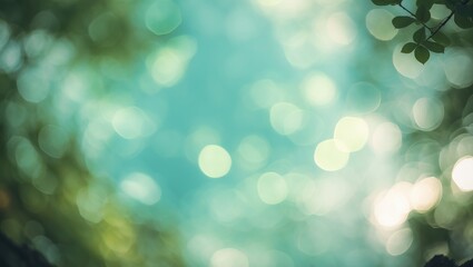 Blurry outdoor sky with vibrant bokeh effects