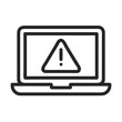 © MAHMUDA  - Laptop with Alert Symbol Icon Representing Security Warning and System Risk Notification