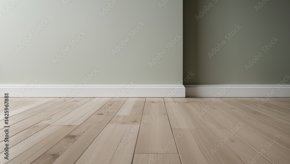 Adobe Tile Baseboard Foto de Stock Modern interior design featuring white baseboards and ...